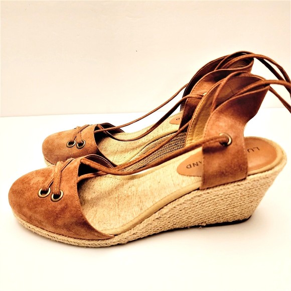 Lucky Brand Women\'s Keller Suede Leather Wedge Espadrille Sandals Size 8.5M main image 7